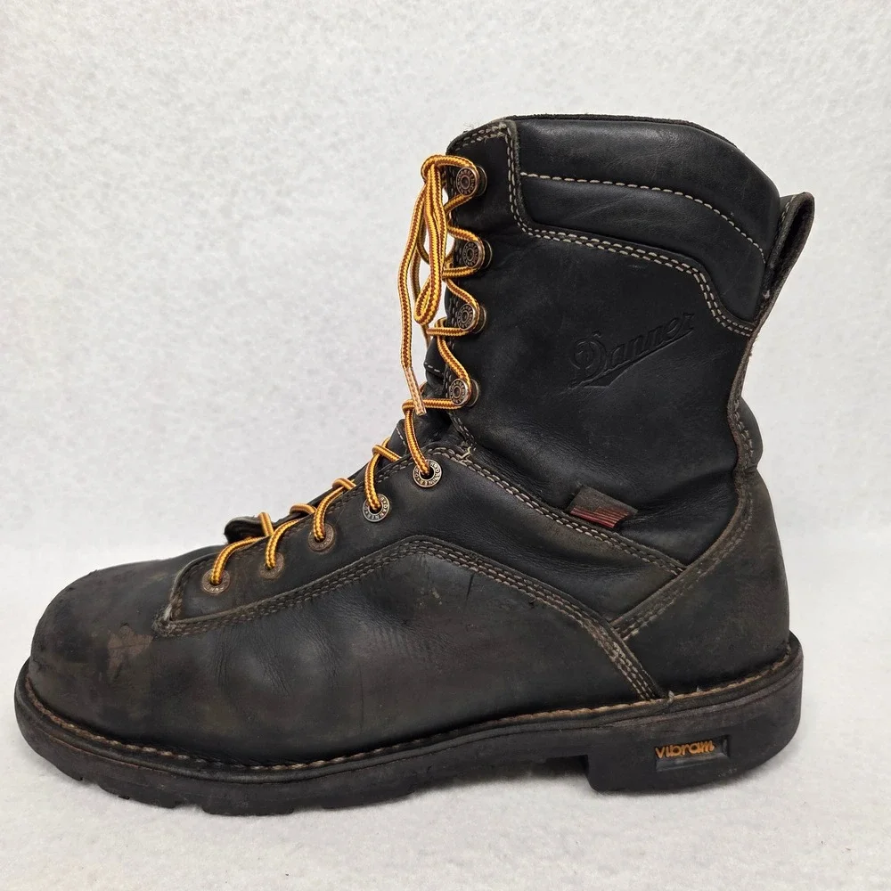 Danner Quarry USA Work Boots Mens 11.5 EE Black Leather Alloy Toe Gore-Tex 17311